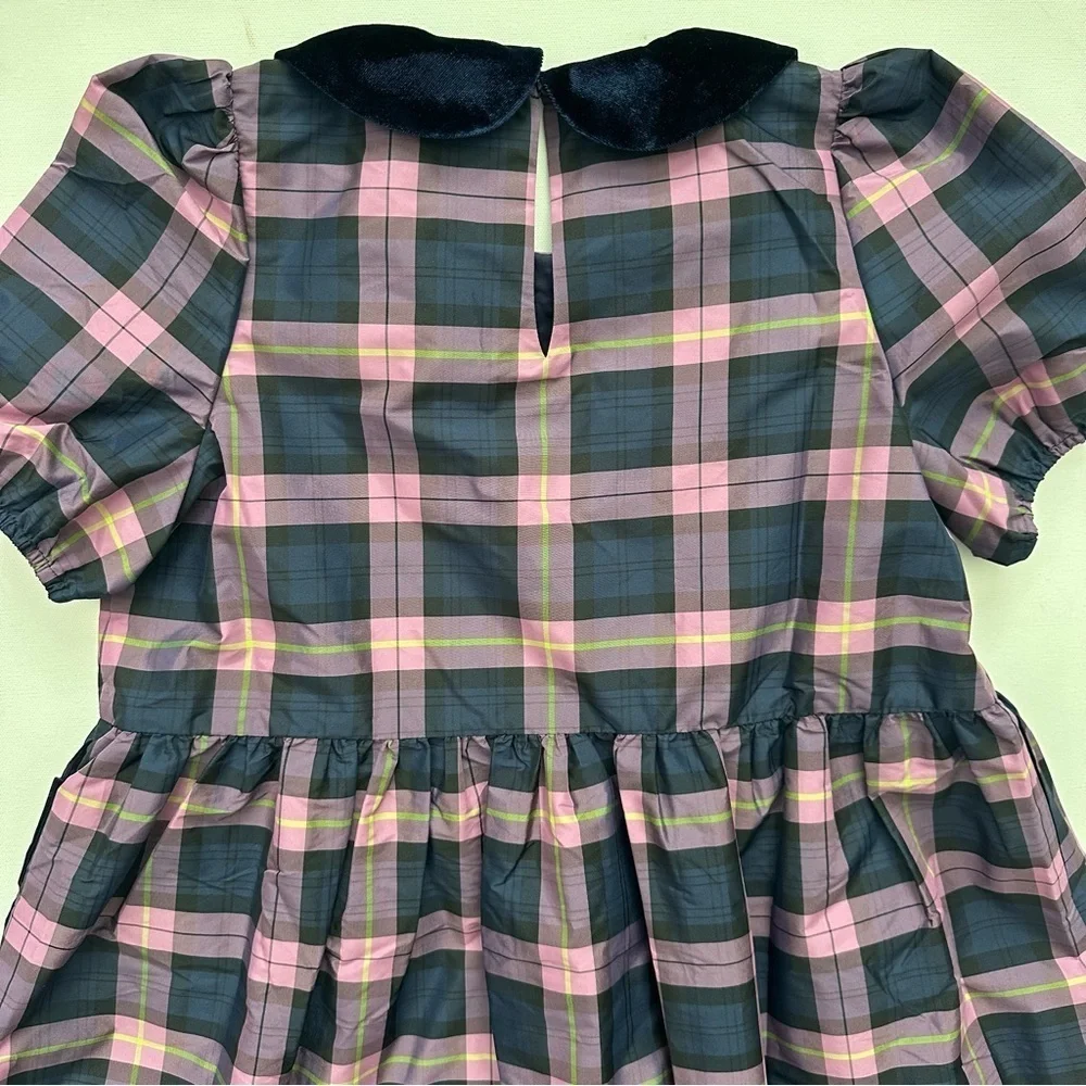 Vineyard Vines Girls' Collared Taffeta Holiday Dress Size M